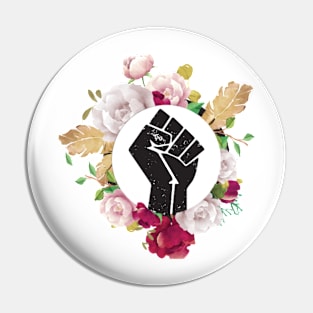 BLM Flower Circle Pin