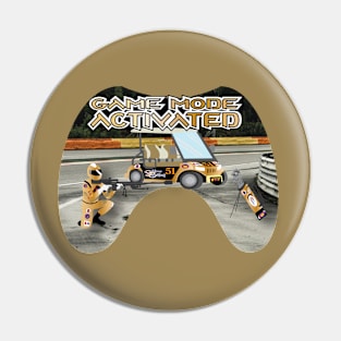 Gold Race Track Game Mode Activated Pin