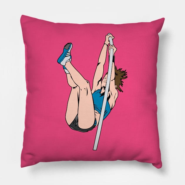 Pole Vaulting Woman - Pole Vault Shirt Pillow by Nowhereman78