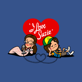 Cute Couple Vintage Retro 80's Parody Cartoon T-Shirt