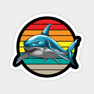 Shark Retro Sun Ocean Animals Magnet