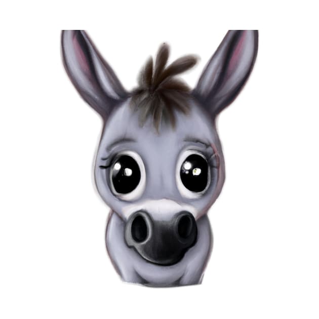 Cute Donkey Drawing by Play Zoo