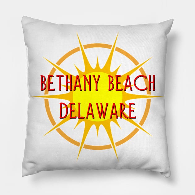 Life's a Beach: Bethany Beach, Delaware Pillow by Naves