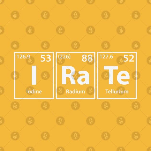 Irate (I-Ra-Te) Periodic Elements Spelling by cerebrands