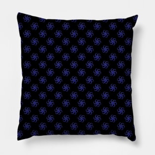 Yin Yang Design - Blue Color Spider Pattern Pillow