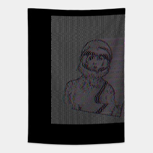 Glitch Aesthetic Spacegirl Astronaut ∆∆∆ Tapestry