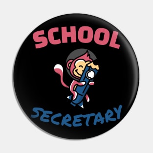 School Secretary Design Pin