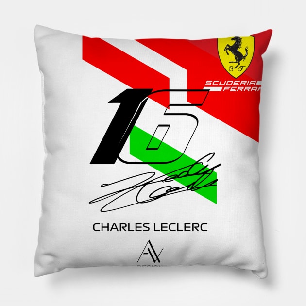 Charles Leclerc 2019 Pillow by FinnickArrow