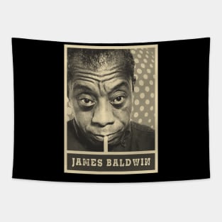 brown cream James Baldwin (63) shirt Tapestry