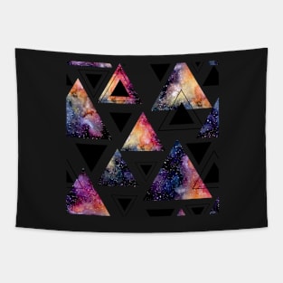 Watercolor Triangles and Colorful Galaxy Tapestry