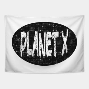 Planet X Spaceman Logo Science Fiction Sci fi Tapestry
