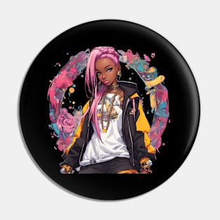 Hip Hop Girl Pin