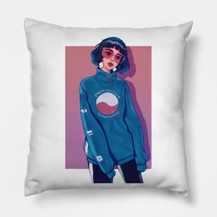 Pop art girl style Pillow