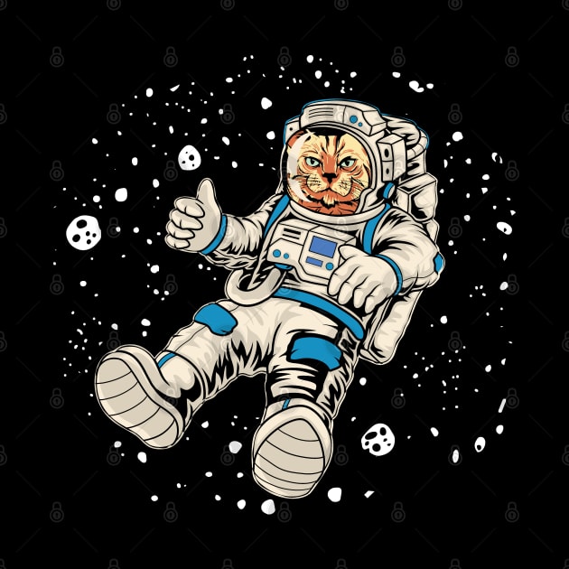 Floating Cat in Space - Fun Space Cat Graphic by Graphic Duster
