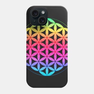 flower of life rainbow Phone Case