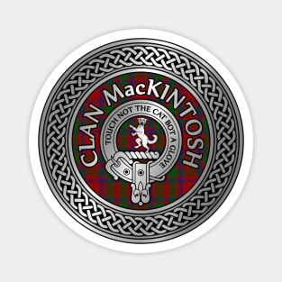 Clan MacKintosh Crest & Tartan Knot Magnet