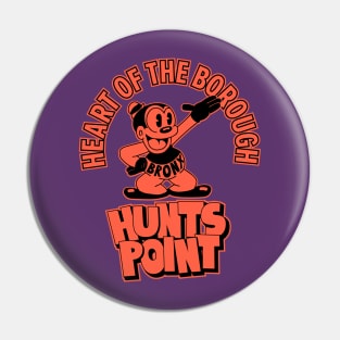 Hunts Point Bronx NYC - Comic-Style Neighborhood Vibe Pin