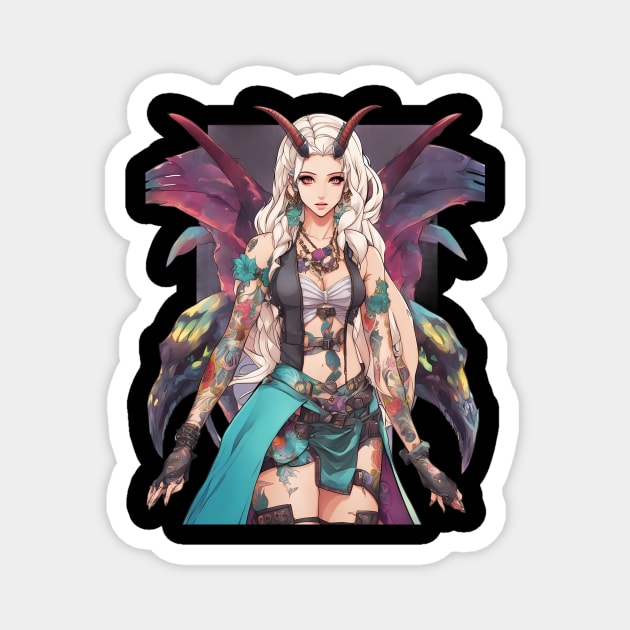 Woman of darkness and evil Magnet by animegirlnft