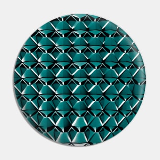 3D Geometric Polygon (Munsell Blue) Pin