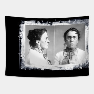 Emma Goldman Mug Shot Quote Tapestry