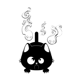 Black cat and wisps for Inktober T-Shirt