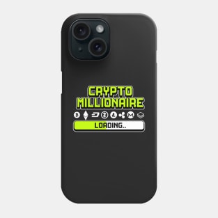 Crypto Millionaire loading Cryptocurrency Gift Bitcoin Shirt Phone Case