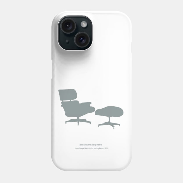 Eames Lounge Chair, Charles and Ray Eames, 1956 Phone Case by Dez53