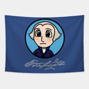 President George Washington Chibi Patriot Portrait Tapestry