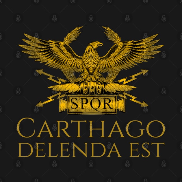 Ancient Classical Roman History Carthago Delenda Est Latin Quote by Styr Designs