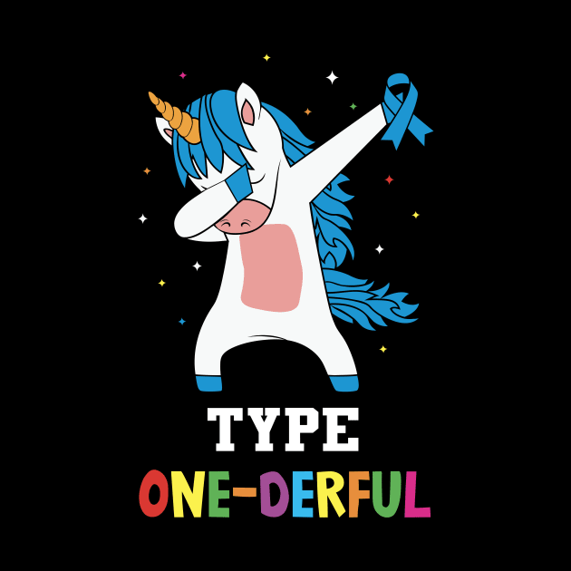 Type One-Derful Unicorn Funny Diabetic Type 1 Diabetes T1D by Imou designs