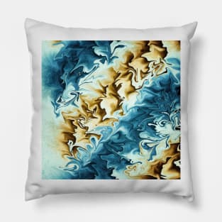 Abstract - Waves On The Beach Pillow