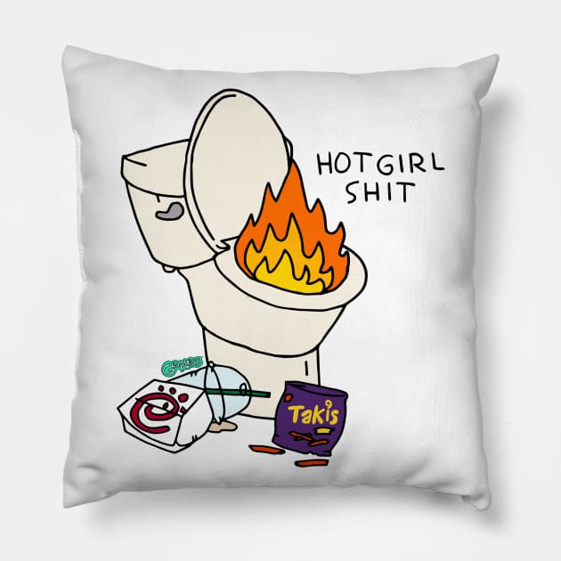 Hot Girl Shit Pillow by GRIPLESS