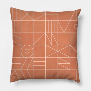 My Favorite Geometric Patterns No.5 - Coral Pillow