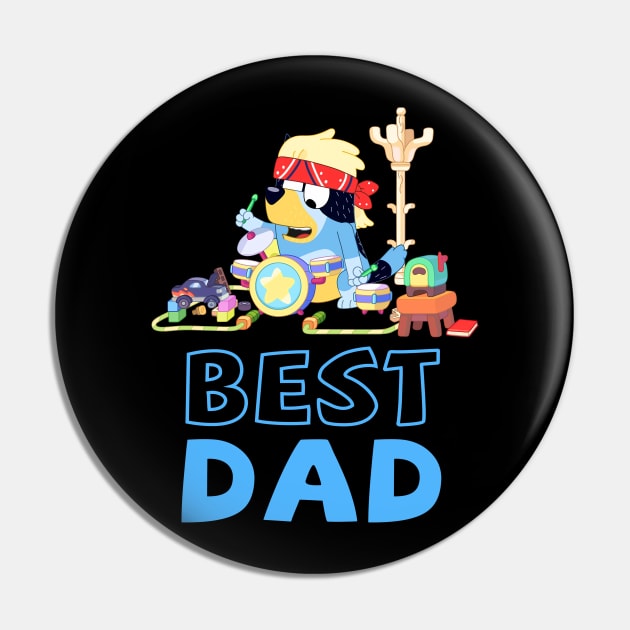 Bluey Best Dad Matching Family Pin by Justine Nolanz