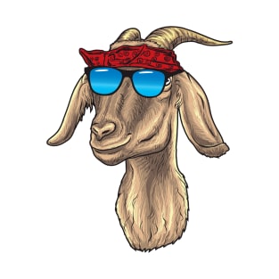 Goat with Sunglasses and Bandana T-Shirt