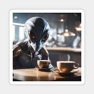 Alienk drink Coffee Magnet