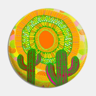 Southwest Desert Sun Pin