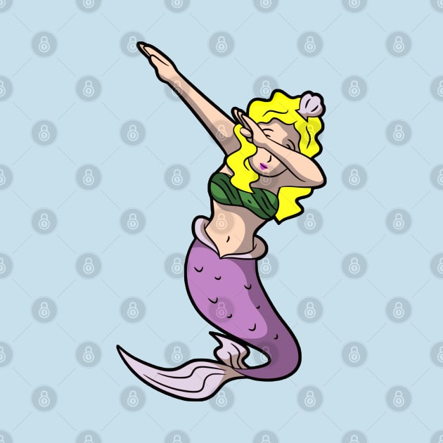 blonde dabbing mermaid by gossiprag