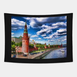 View at the Kremlin, Moscow, Russia Tapestry