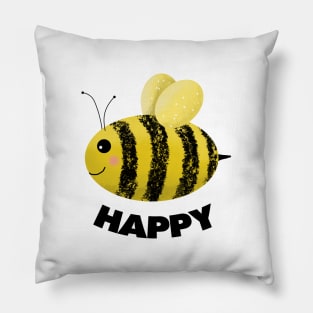 'Bee Happy' - Happy Bee Pillow