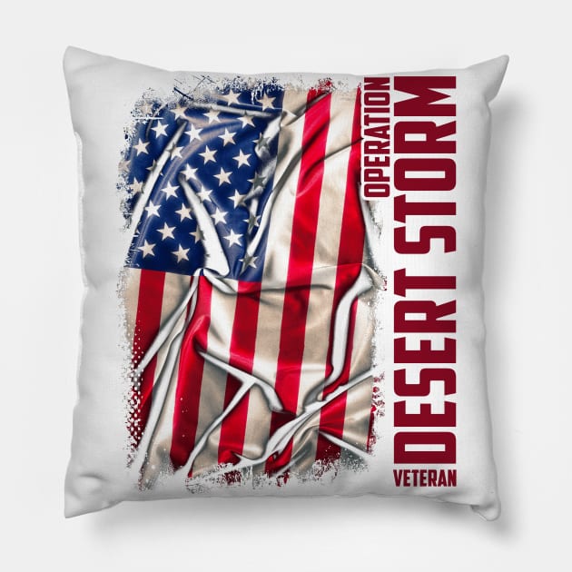 Desert Storm Veteran Pillow by Dojaja