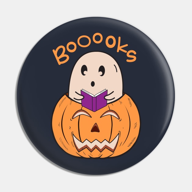 Halloween Pumpkin Head Book Pin by Candaria