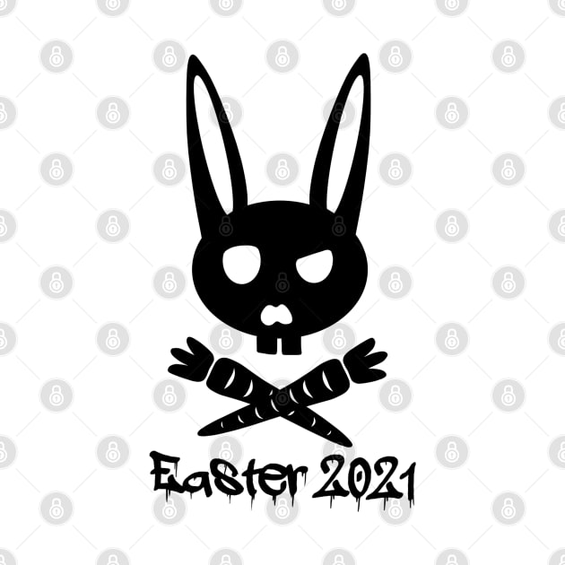 Easter Bunny Skull & Crossbones by faiiryliite