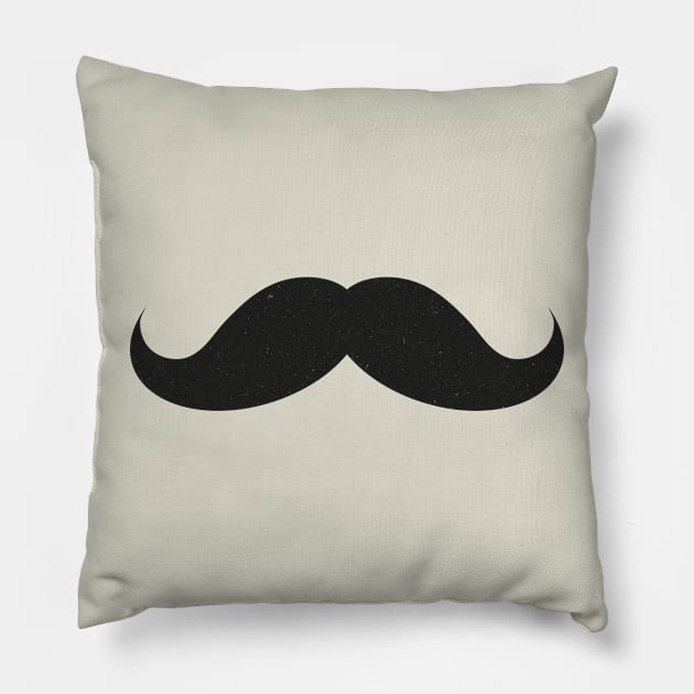 Moustache Pillow by Alexander Jackson Art