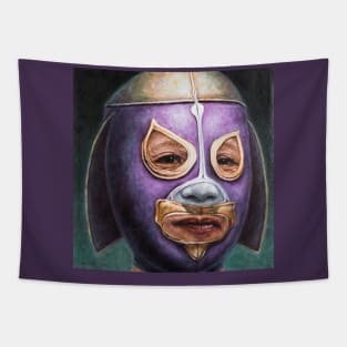 Olivia: Wrestling Mask Portrait Tapestry