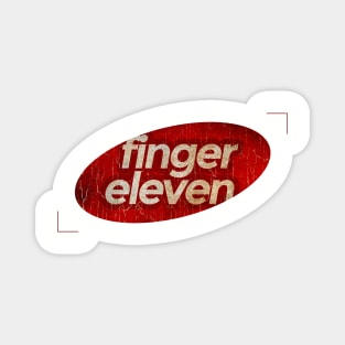 Finger Eleven - simple red elips vintage Magnet