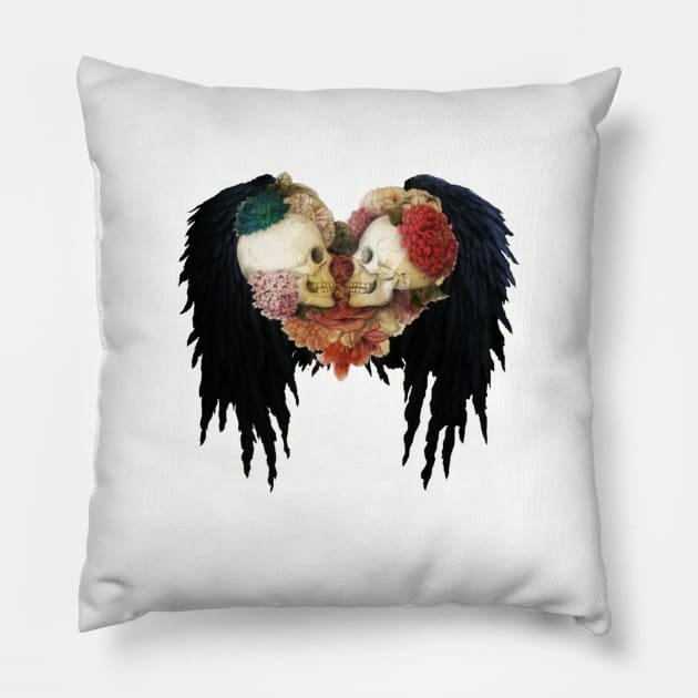 skull love Pillow by hrw22611