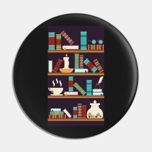 Mystical Bookshelf Pin