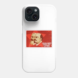 Soviet Propaganda Poster - Marx and Lenin Phone Case