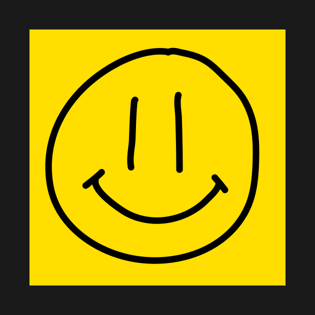 Smiley face black and yellow background by Chitrakariii